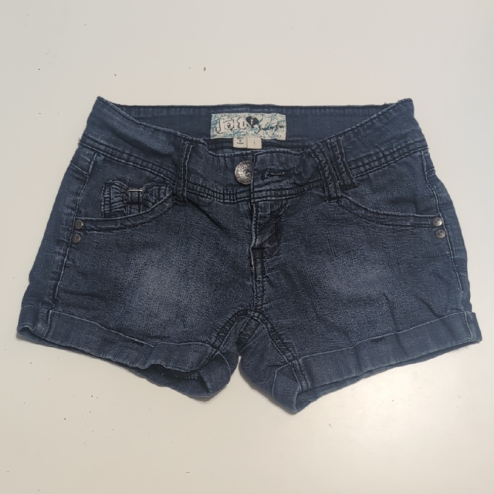 Jolt Dark Blue Jean Shorts for Women
